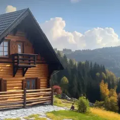 Piękny dom z bali drewnianych w górach. Zastanawiasz się, ile kosztuje budowa domu z bali drewnianych?