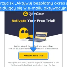 Aktywuj swój darmowy okres próbny CyberGhost, klikając przycisk. To jak darmowy HBO Max, tylko że na VPN!