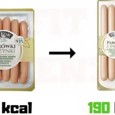 Parówki z szynki (276 kcal) vs. parówki z indyka (190 kcal). Wybierz lżejszą opcję!