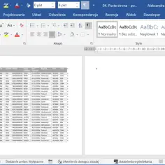 Jak wyczyścić zawartość tabeli w Wordzie? Zaznacz całą tabelę, a następnie usuń jej zawartość.