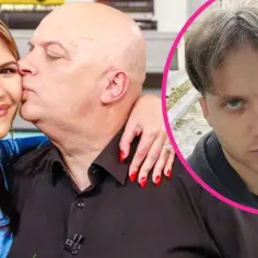 Renata Skiba i jej wiek w centrum uwagi. Obok niej mężczyzna całuje ją w policzek, a w tle młody mężczyzna.