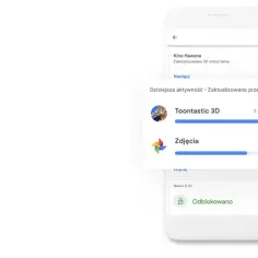 Jak usunąć urządzenie z Family Link? Widok telefonu z aktywnością aplikacji: Toontastic 3D i Zdjęcia. Nexus 5 Oli odblokowano.