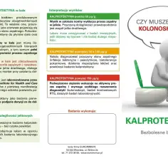 Postać siedząca na toalecie zastanawia się, czy musi robić kolonoskopię. Badanie kalprotektyna w kale może pomóc w diagnostyce.