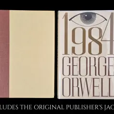 Okładka "Roku 1984" George'a Orwella, z okiem Wielkiego Brata. Książka ostrzega przed nowomową jako sposobem na ograniczenie wolności człowieka.
