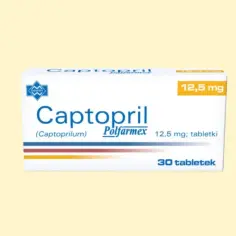 Opakowanie leku Captopril 12,5 mg, 30 tabletek. Warto sprawdzić zalecane captopril dawkowanie.