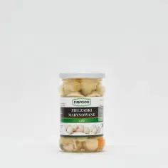 Słoik z marynowanymi pieczarkami marki FIGFOOD.