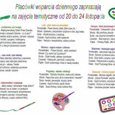 Placówki zapraszają na zajęcia tematyczne od 20 do 24 listopada. W Karwicach dzieci poznają swoje prawa i obowiązki.