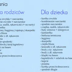 Co zabrać na wyjazd w góry z dzieckiem zimą - niezbędna lista rzeczy