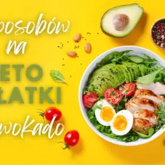 8 sposobów na keto sałatki z awokado: apetyczna kompozycja z kurczakiem, jajkiem i pomidorkami.