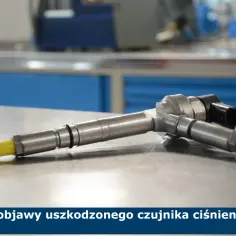 Wtryskiwacz z żółtą końcówką, element układu paliwowego. Jakie są objawy uszkodzonego czujnika ciśnienia paliwa CR?