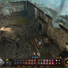 W Baldur's Gate 3 gracze szukają klucza, by stworzyć mistrzowską broń w zrujnowanej wiosce.