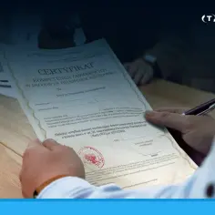 Certyfikat kompetencji zawodowych w transporcie drogowym, wydany przez Instytut Transportu Samochodowego.
