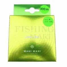 Opakowanie z zielonej, metalicznej folii z napisem "FISHING MART" i informacją o plecionce 0.12-6.8kg. To najmocniejsze plecionki dla wymagających wędkarzy.