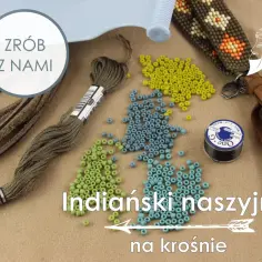 Jak zrobić naszyjnik z koralików w stylu indiańskim na krośnie? Zobacz materiały: koraliki, nić, skórzane paski.