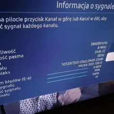 Informacja o sygnale TV. Sprawdź siłę i jakość sygnału anteny, aby poprawić odbiór.