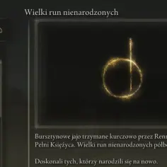 Wielki run nienarodzonych z Elden Ring, bursztynowe jajo Rennali. Symbolizuje odrodzenie półbogów.