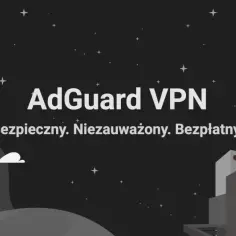 Ninja z mieczami unika kamer, symbolizując bezpieczeństwo i anonimowość z AdGuard VPN.