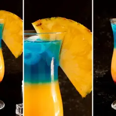 Warstwowe drinki Blue Curacao i Grenadina: Przepisy krok po kroku