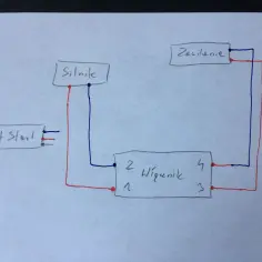 Schemat podłączenia soft start do silnika i zasilania. Pokazuje, jak połączyć soft start, silnik i zasilanie.