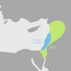 Mapa przedstawiająca tradycyjny i biblijny Kanaan.
