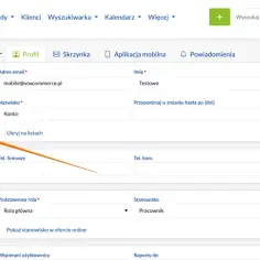 Profil użytkownika "Konto Testowe". Wpisz swój status mieszkaniowy w pole "Nazwisko", jeśli chcesz, aby był widoczny.