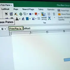 Jak zrobić w Excelu żeby pierwszy wiersz był zawsze widoczny? Kliknij "Freee Panes" w menu "View".