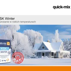KSK Winter – zaprawa murarska zimowa do murowania w niskich temperaturach. Idealna do budowy domu w mroźne dni.