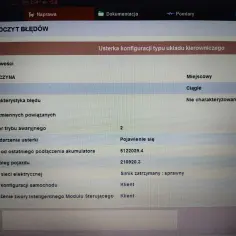 Błąd DTC B1401 w Renault: Usterka konfiguracji układu kierowniczego. Przyczyna: karta, ciągłe występowanie.