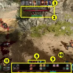 Bitwa w Baldur's Gate: drużyna walczy z gnollami. Widać interfejs gry, postacie i minimapę.