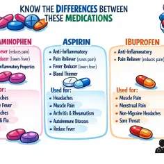 Porównanie leków: Acetaminophen, Aspiryna, Ibuprofen. Aspiryna, jako etopiryna, jest lekiem przeciwzapalnym i przeciwbólowym.