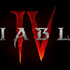 Logo Diablo IV z płonącymi cyframi. Gracze zastanawiają się, diablo 4 ile aktów czeka ich w tej mrocznej krainie.