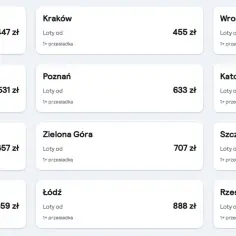 Tanie loty na majówkę z różnych miast Polski: Warszawa od 447 zł, Kraków od 455 zł, Wrocław od 507 zł.