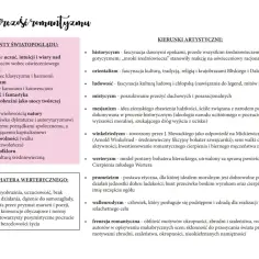 Romantyzm w literaturze: cechy światopoglądu, kierunki artystyczne i cechy bohatera.