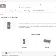 Dwa bojlery elektryczne: pionowy i poziomy.
