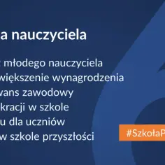 Szóstka dla nauczyciela" - lepszy start, znaczące podwyżki dla nauczycieli 2026, prostszy awans, mniej biurokracji, więcej czasu dla uczniów. #SzkołaPlus #6dlaNauczyciela