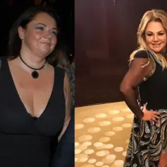 Katarzyna Niezgoda wiek: porównanie zdjęć pokazuje metamorfozę. Po lewej w czarnej sukience, po prawej w ozdobnej kreacji.