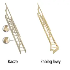 Drewniane schody młynarskie: proste, kacze, zabieg lewy i prawy. Poznaj wymiary i wybierz idealne schody.