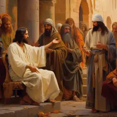 Jezus naucza tłum, wśród nich faryzeusz. Kto to? Pobożny Żyd, ale czy sercem?
