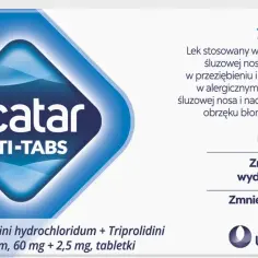 Opakowanie leku Acatar ACTI-TABS, 12 tabletek, na katar i kichanie.