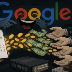 Złośliwy Google wypuszcza pieniądze do rąk regulatorów, urzędów skarbowych i innych, sugerując opłatę reprograficzną.