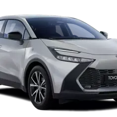 Nowy Toyota C-HR w kolorze srebrnym, z nowoczesnym designem i sportowym charakterem. Sprawdź aktualną toyota chr cena!