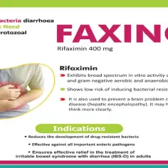 Ulotka leku FAXINGO z rifaximiną 400 mg. Opisuje leczenie biegunki bakteryjnej i zespołu jelita drażliwego.