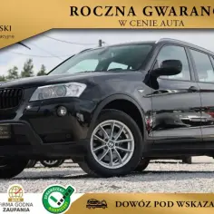 Czarny BMW X3 z roczną gwarancją. Sprawdź atrakcyjną bmw x3 cena w Auto Karski. Dostawa pod wskazany adres.