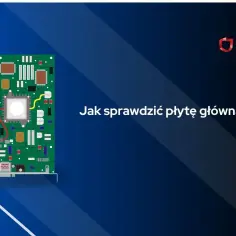Ilustracja przedstawia schemat płyty głównej komputera z napisem "Jak sprawdzić płytę główną?".