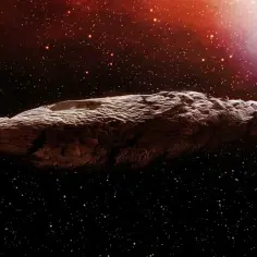 Oumuamua, pierwszy międzygwiezdny obiekt, przemierza kosmos. Jego niezwykły kształt i trajektoria fascynują naukowców.