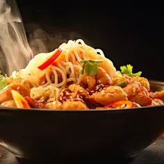 Tajski Makaron z Kurczakiem - Przepyszne danie z kurczakiem po tajsku