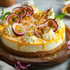 Krem marakuja do tortu z serkiem mascarpone i śmietaną