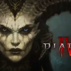 Lilith z Diablo 4, z niebieskimi oczami i rogami, na tle mrocznego krajobrazu. Czyżby to zapowiedź Diablo 4 offline?