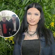 Viki Gabor z rodziną. Na zdjęciu w okręgu widać jej rodziców i brata, a nie męża.