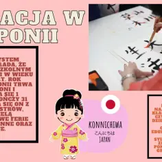 Ciekawostki o Japonii: system edukacji, kaligrafia i nauka pisania. Dzieci od 6 do 15 lat uczą się czytać i pisać, poznając dwa japońskie sylabariusze.
